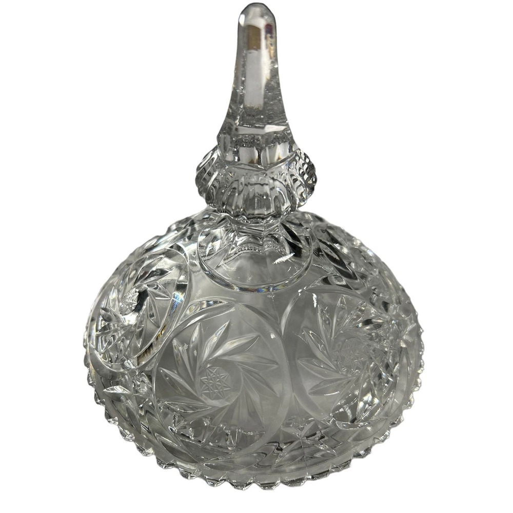 Beautiful Vintage Glass Candy Dish with Legs 6" wide - Picture 3 of 6
